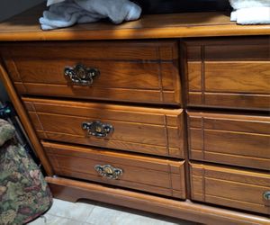 Solid Wood Dresser with Brass Hardware