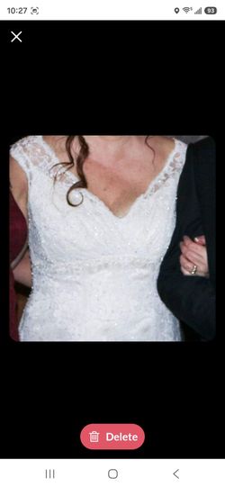 Wedding Gown - V-neck and back