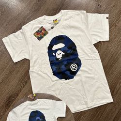 BAPE Blue Camo Head Tee