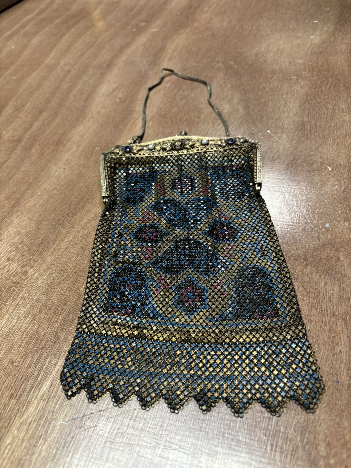 1920’s Painted Mesh Purse