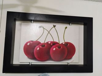 Wood framed cherry picture