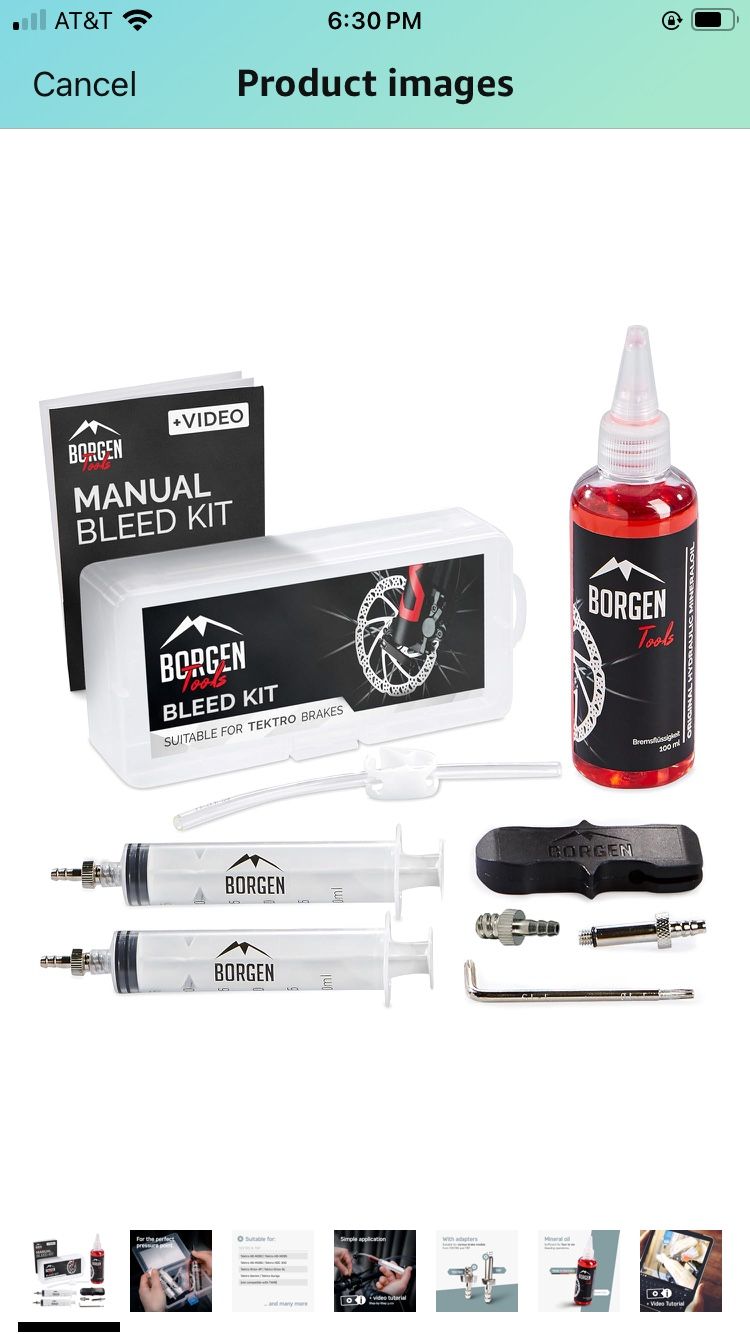 Bike Brake Bleed Kit for Tektro-TRP Hydraulic Disc Brakes I Bicycle Bleed Kit