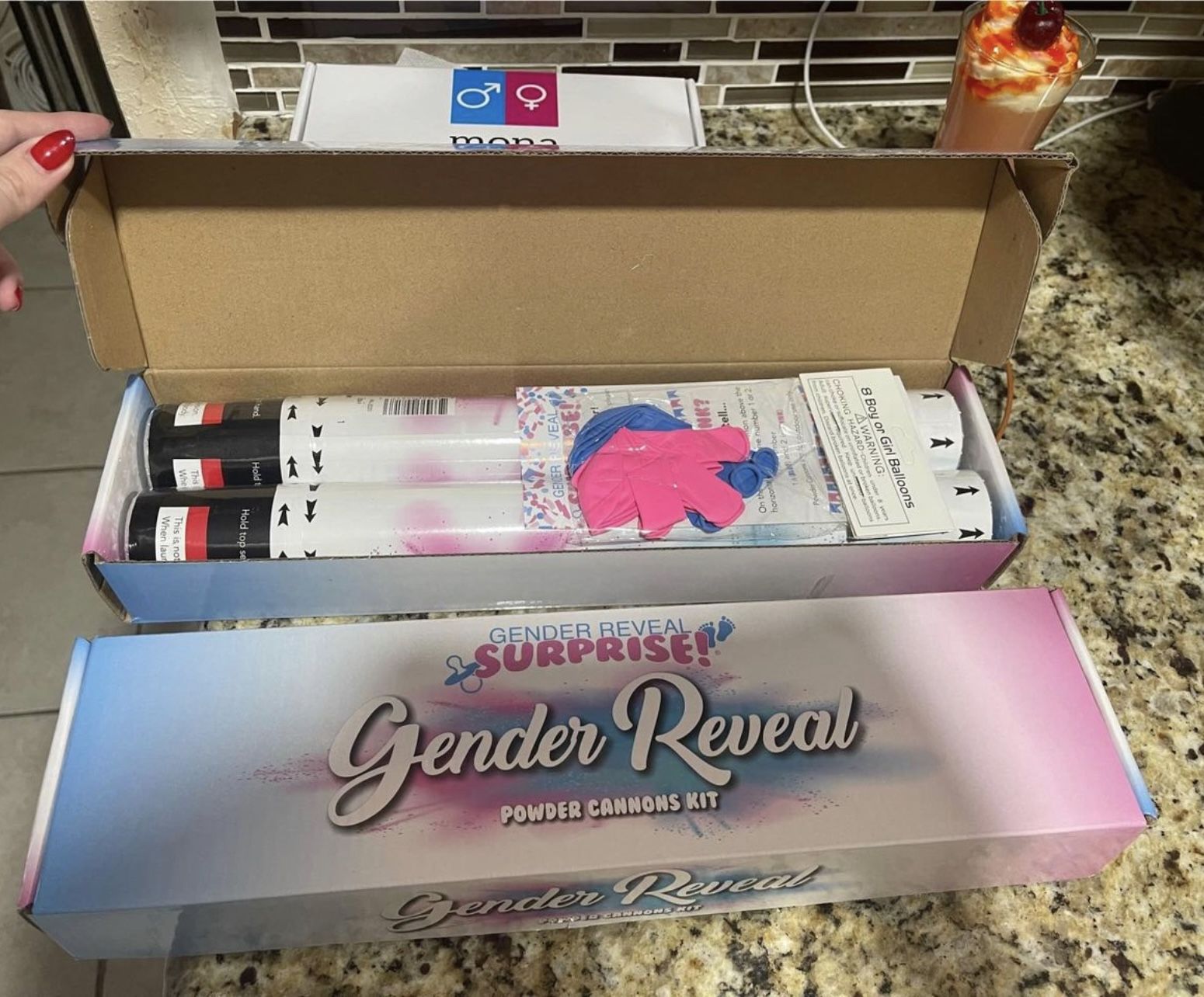 Gender reveal cannons -  BLUE