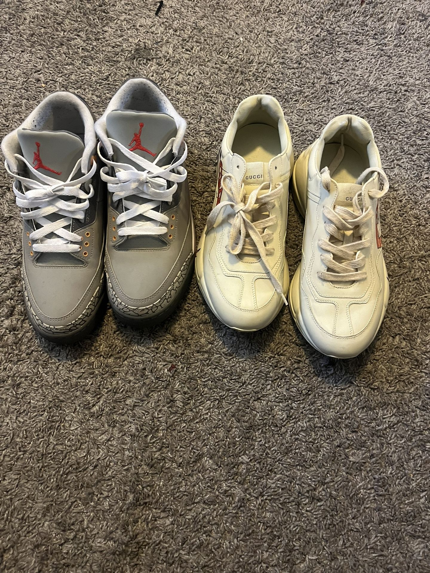 Shoes , Gucci And Jordan’s 3s