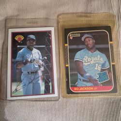 Bo Jackson Kansas City Royals Baseball Card Lot