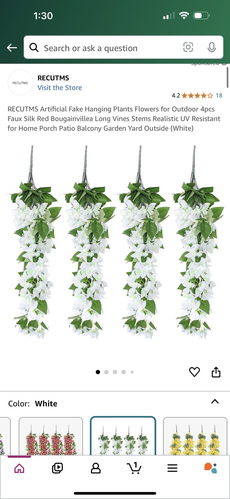 Hanging White Flowers