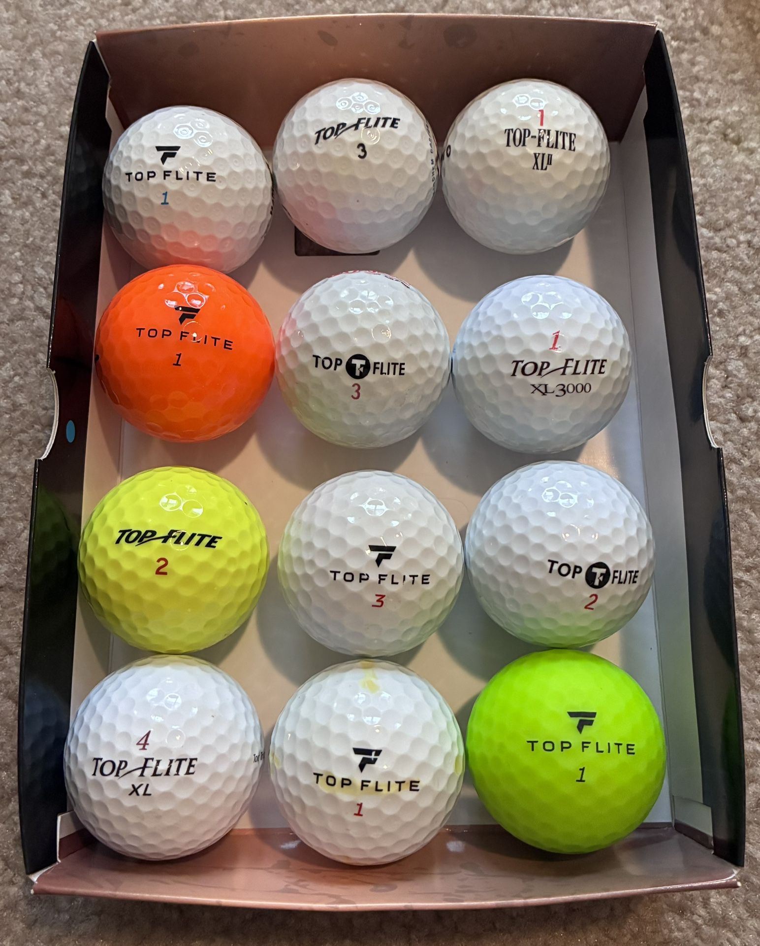 1 Dozen Of Top Flite Golf Balls