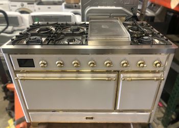 Ilve Majestic II Collection 48 Inch Freestanding Dual Fuel Range