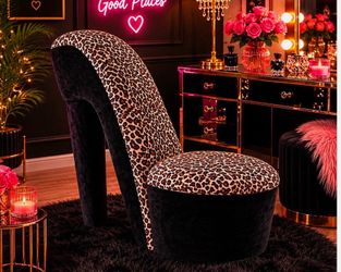 Animal print sofa chair