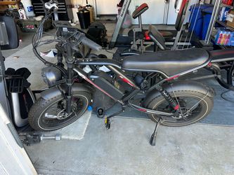 Fat Tire Electric Bike Moped Style