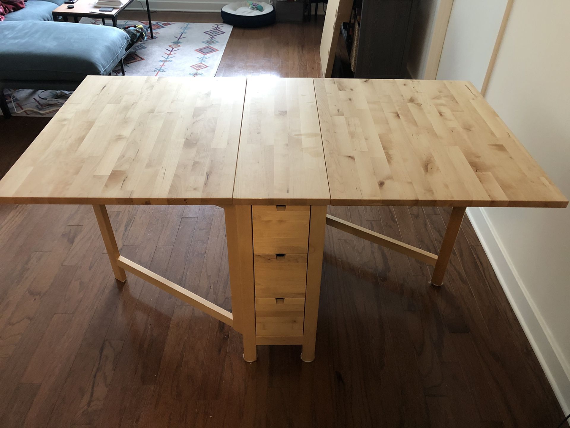 IKEA gatleg solid birch wooden table (like new)