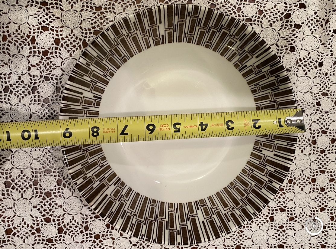 serving Bowl dish- Brown And White