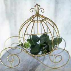Anderson's Gold Wire Cinderella Coach, Wedding, Birthday, Special Event Décor/Centerpiece, 12 Inches