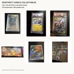 Pokemon Cards Collectibles Full Collection 286 Units Slabs Boxes Raw Bulk