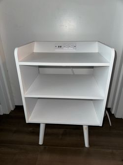 Electrical/USB power compact Privacy desk, Freestanding white study/work carrel