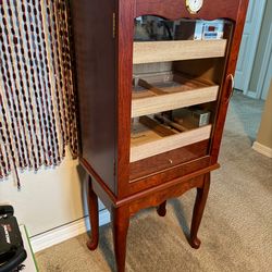 The Belmont standing cigar humidor cabinet