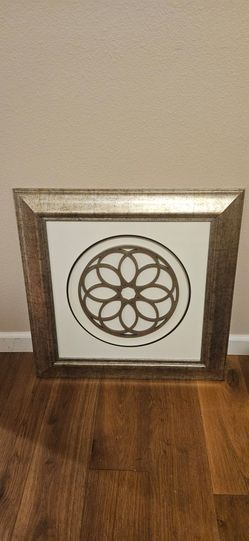 Framed Geometric Medallion Wall Art