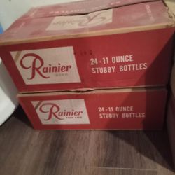 Vintage Beer Bottle And Boxes 