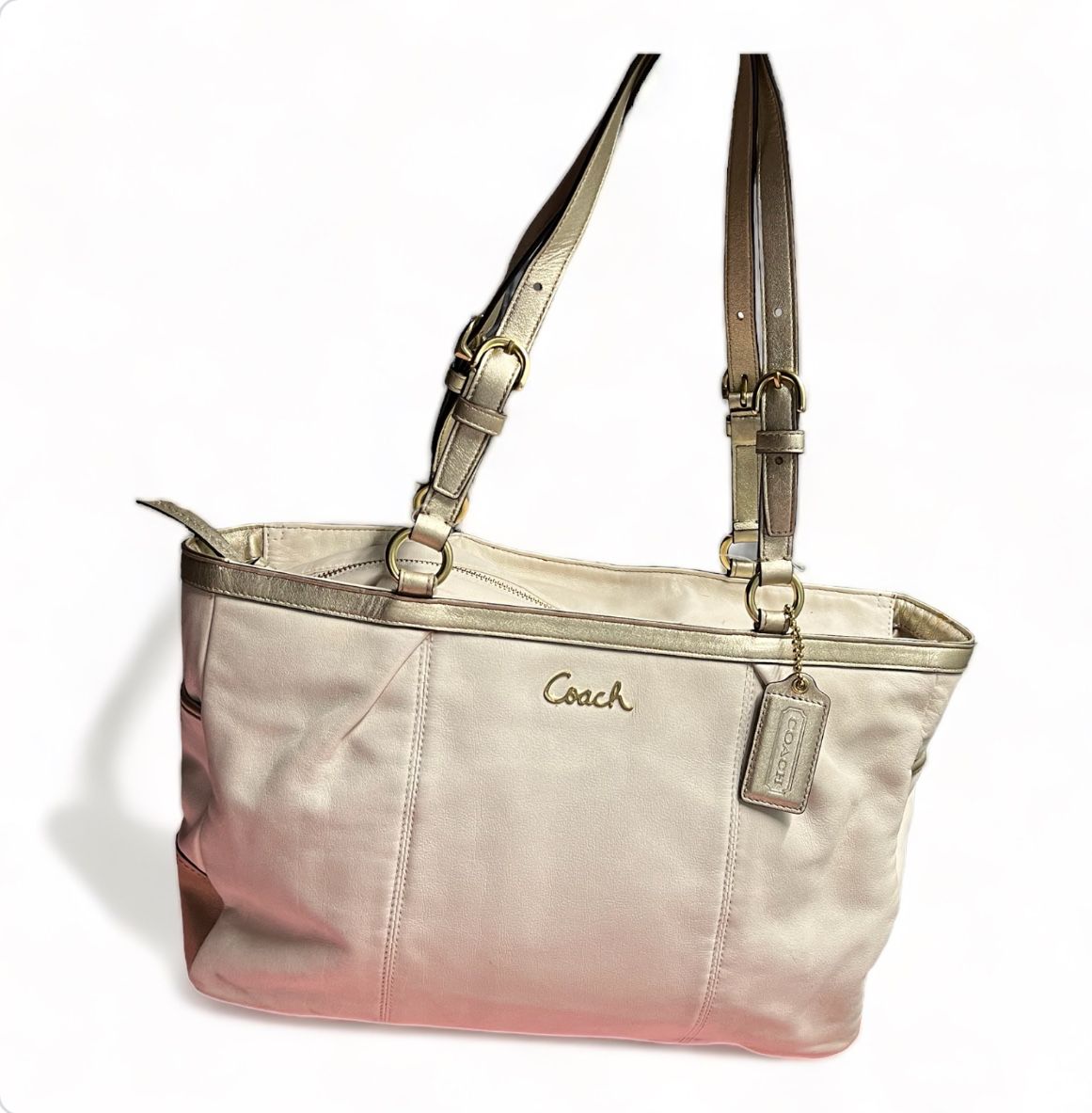 Coach Bag C1175-F17722, Cream White Gold Shoulder Bag Purse