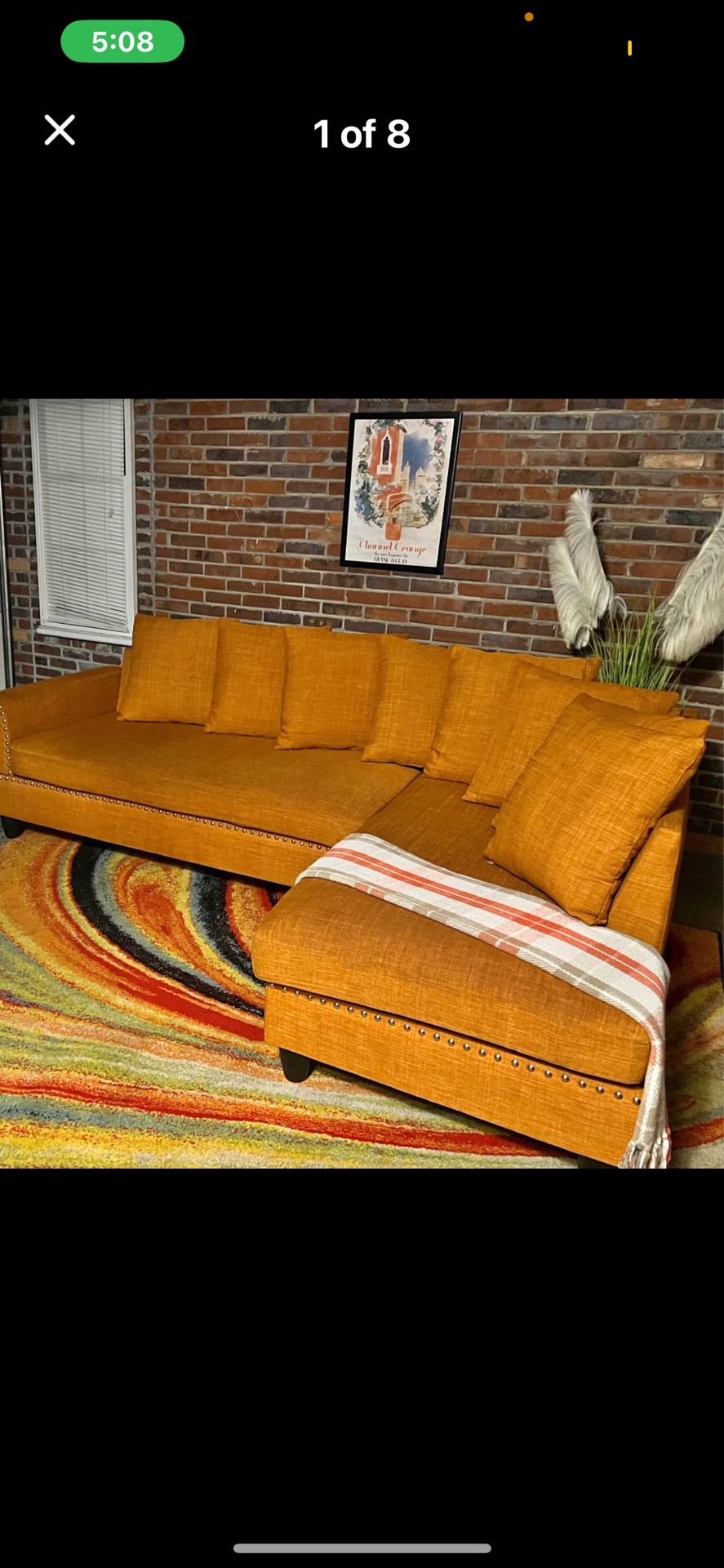 Orange Sectional