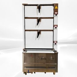 Environmental Gas 3 door Steel Steam Cabinet NWESC-3-S1-3