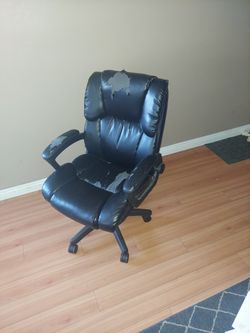 Black Vinyl Office Chair