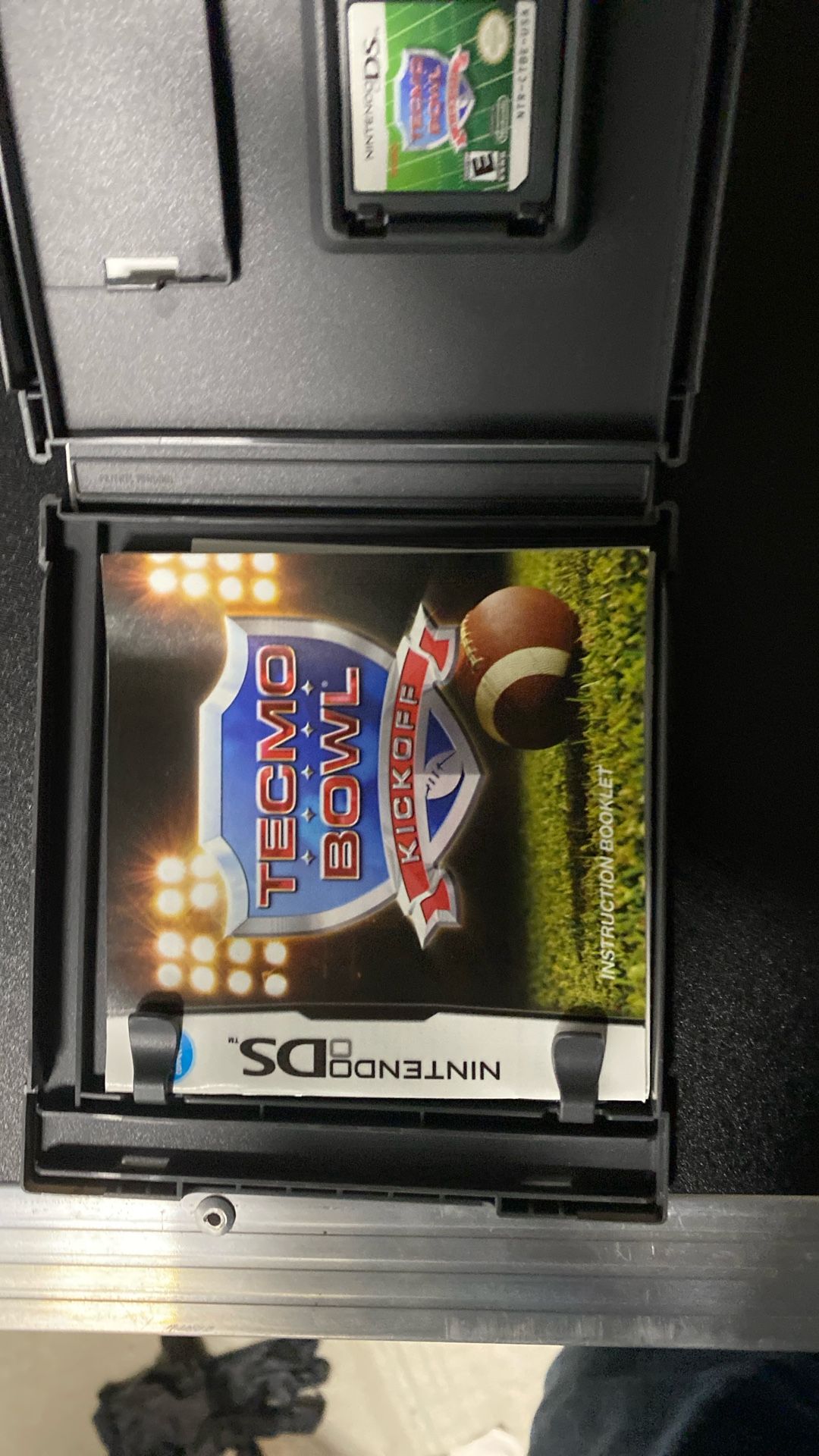 DS super Mario Nintendo, DS and football kickoff and PlayStation baseball and the Wii resident evil fourth edition