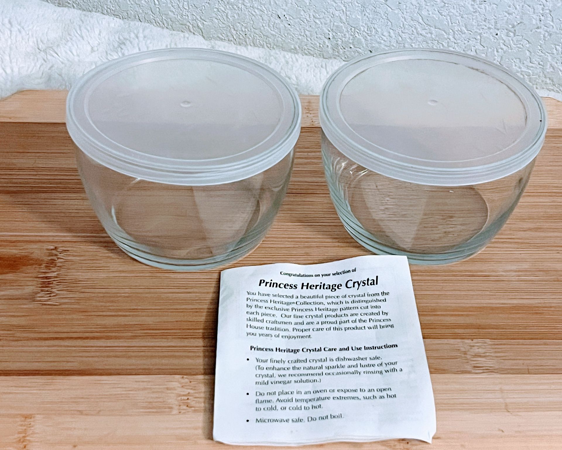 Princess House Heritage Crystal Storage containers with lids