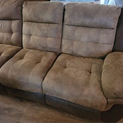 Double Recliner Couch Three Seat