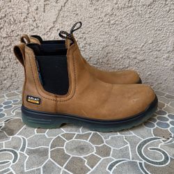 WORK BOOTS ARIAT CARBON TOE WATERPROOF SIZE 9.5 MENS 
