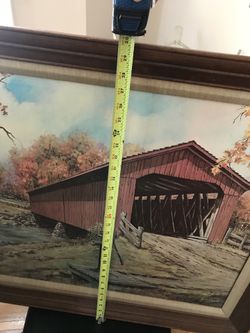 Covered Bridge Painting Al Bertram 1974 For Sale In New Holland Pa Offerup