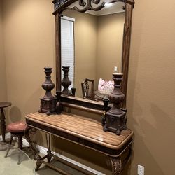 Mirror And Table Set