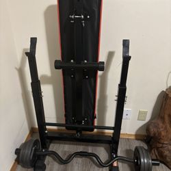 Bench And Curl Bar