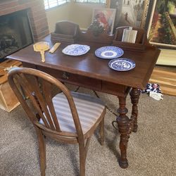 Antique Desk With Chair