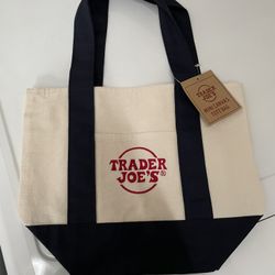 Trader Joe’s Mini Tote Bag Navy New With Tag