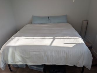 King Mattress + Steel Frame | Excellent Condition | Moving Sale