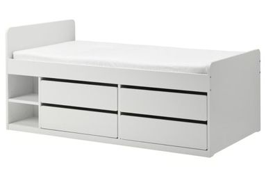Cama individual con cajones