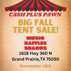 BIG SALE SATURDAY NOVEMBER 18th