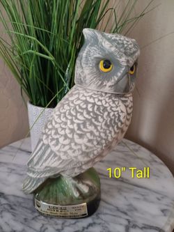 Vintage Jim Beam Grey Owl Decanter, EMPTY Perfect Condition