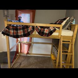 Twin Loft Bed W/mattress