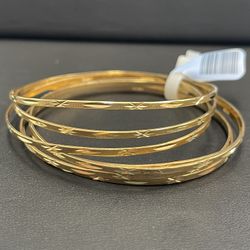 14kt 7 Day Bangle Set 