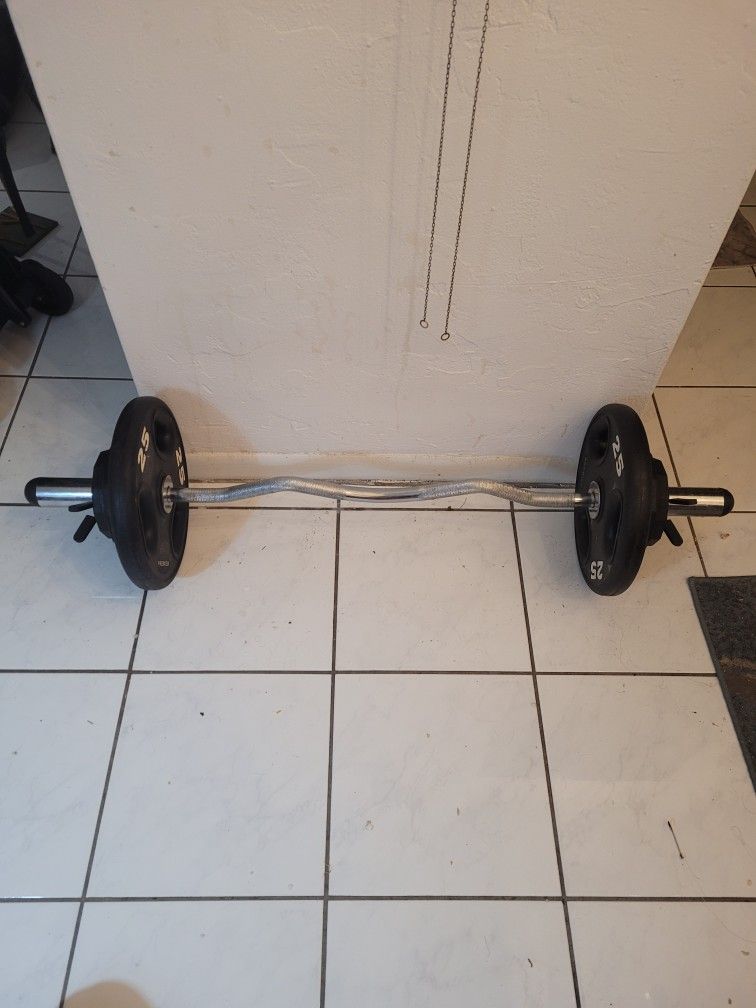 Rouge Weights Including Curl Bar. ( Price Is Firm No Offers Accepted)