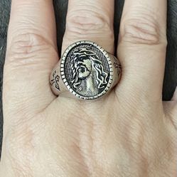 Jesus Christ Stainless Steel Ring Size 13