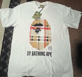 Large Bape Beige/white tee