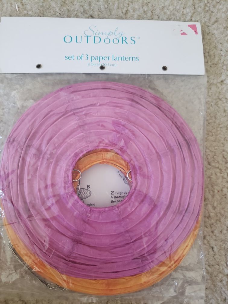 Three paper lanterns