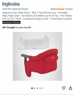 Inglesina Fast Table Chair - Red + Fast Dining Tray