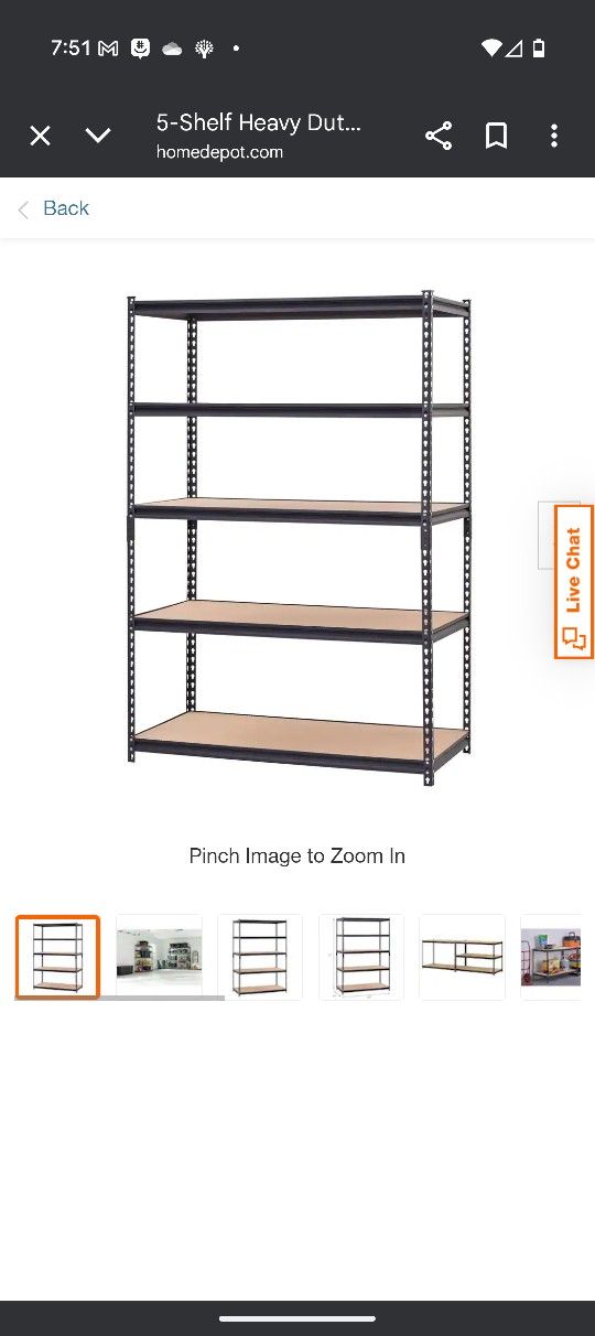 5 Shelve Metal Storage Rack