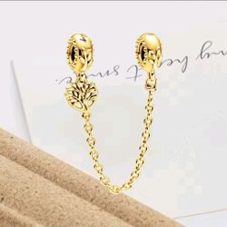 Gold Charm Mother Of Nature Tree Charm For Pandora Bracelet And Cuff 