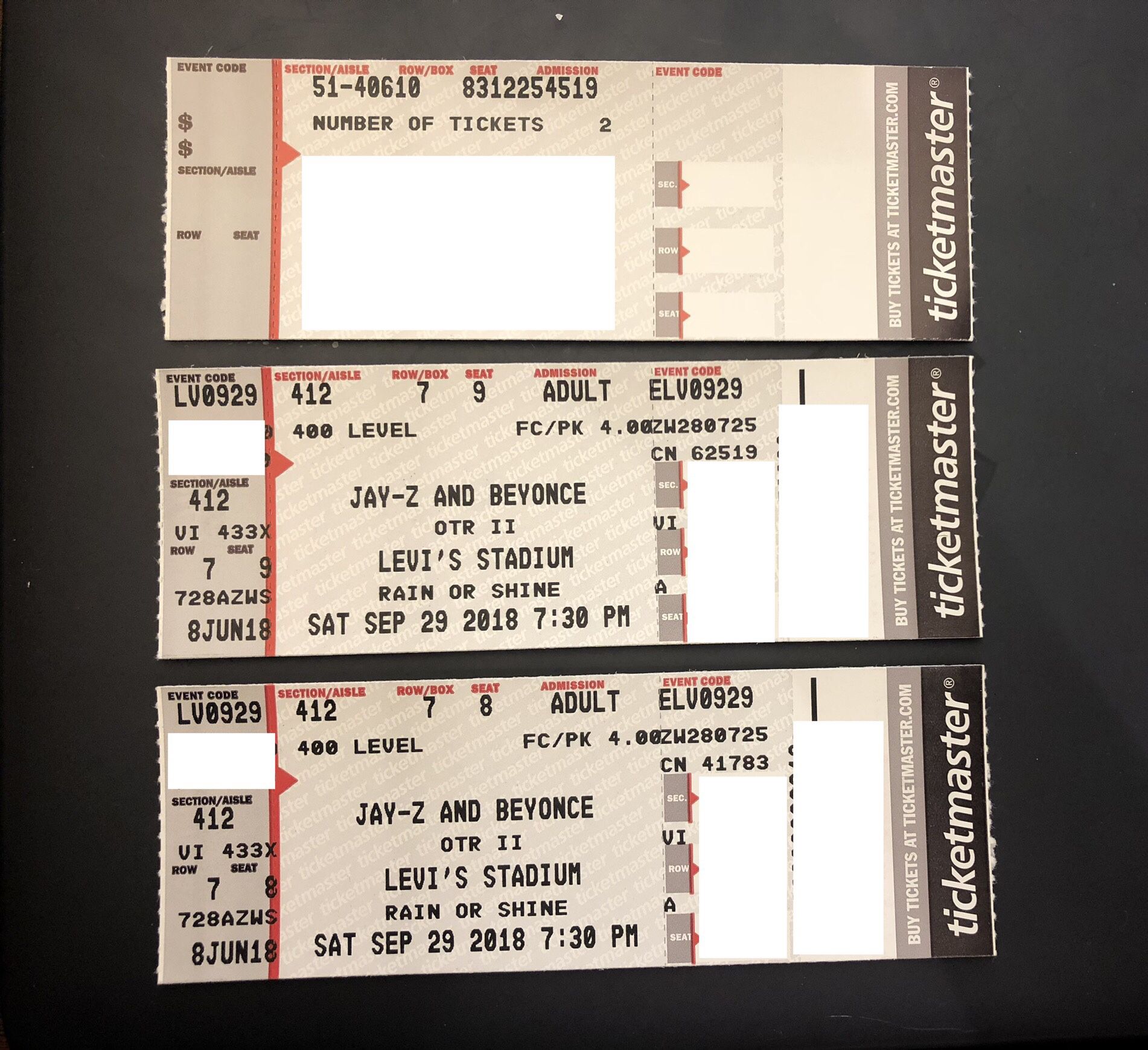 Tickets to Jay-Z and Beyonce OTR II Tour at Levi's Stadium for Sale in  Salinas, CA - OfferUp