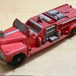 Vintage Auburn Rubber 7.5" Toy Fire Truck Dept #1